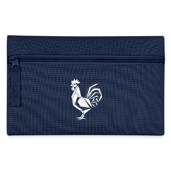 Hahn Polygon – Minimalist farm design - Pencil Case - navy - Front