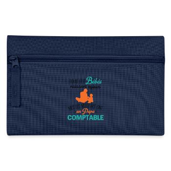 Die besten Babys haben einen Buchhalter, Vater - Federtasche - Navy - Vorne