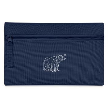 Polygone d’ours polaire – Design animalier d’hiver minimaliste - Trousse - marine - Devant