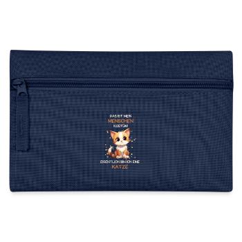 Lustiges Menschen Kostüm - Katze Karneval Fasching - Federtasche - Navy - Vorne