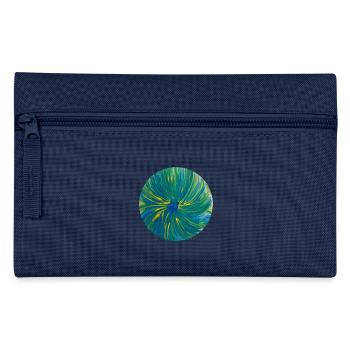 Motif circulaire - peint à la main par Martina Eßer - Trousse - marine - Devant