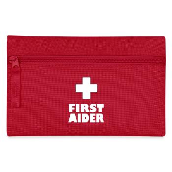 first aider - Pencil Case - red - Front