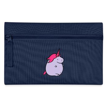 fat_unicorn_02 - Pencil Case - navy - Front