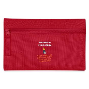 Humour étudiant en philosophie - Trousse - rouge - Devant