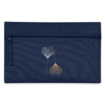 Herzblumenblatt - Federtasche - Navy - Vorne