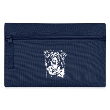 Border Collie Ball Ball Junkie Dogs Wilsigns - Pencil Case - navy - Front