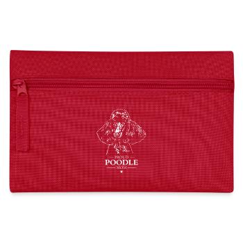 Poodle Mom Hunde Hund Pudel Wilsigns - Federtasche - Rot - Vorne
