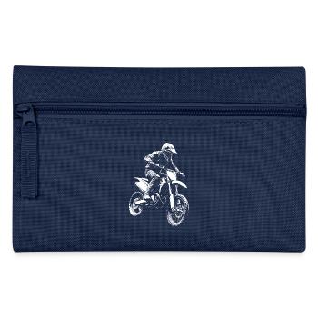 Motocross Biker Motorrad Cross Trial Enduro Freestyle - Federtasche - Navy - Vorne