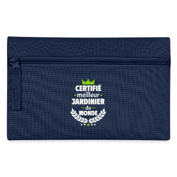Certifié meilleur jardinier, fête des pères, noël - Trousse - marine - Devant