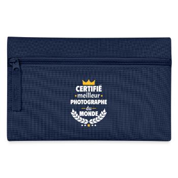 Certifié meilleur photographe, fête des pères,noël - Trousse - marine - Devant