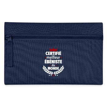 Certifié meilleur ébéniste, fête des pères, noël - Trousse - marine - Devant