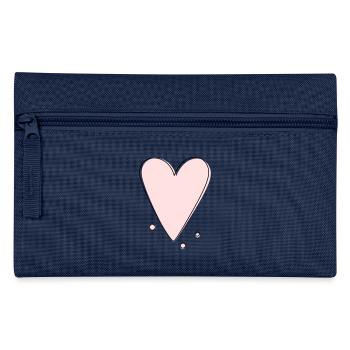 Modernes Herz Herzlinie - Federtasche - Navy - Vorne