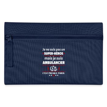 Pas un super-héros mais ambulancier,fête des pères - Trousse - marine - Devant