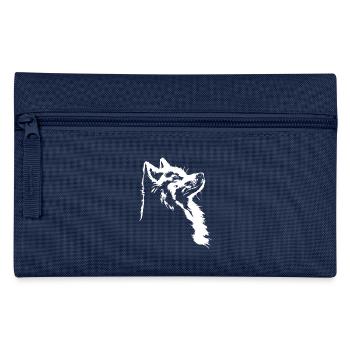 Samoyed Silhouette Dog Dog Wilsigns - Pencil Case - navy - Front