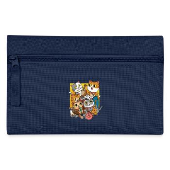 Fröhliche und musikalische Katzen - Federtasche - Navy - Vorne