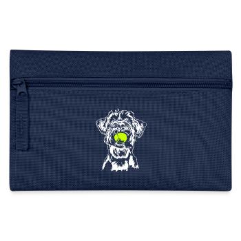 Riesenschnauzer Schnauzer Hunde Hund Wilsigns - Federtasche - Navy - Vorne