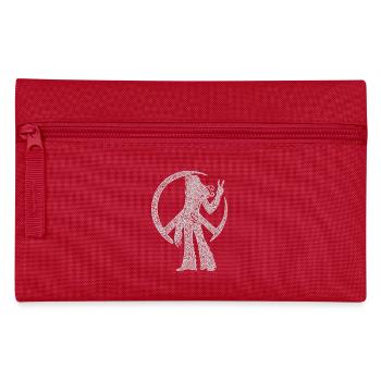 Flower Power Hippie Abstract with Peace Sign - Pencil Case - red - Front
