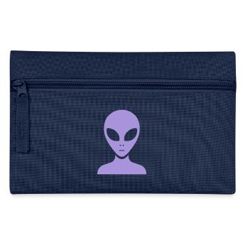 Silhouette de portrait extraterrestre minimaliste - Trousse - marine - Devant