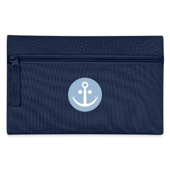 Fröhlicher Anker (hellblau) - Federtasche - Navy - Vorne