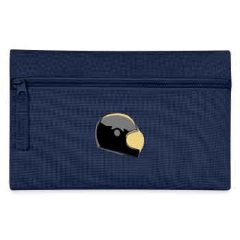 Retro Caferacer Helm - Federtasche - Navy - Vorne