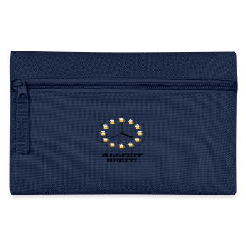 Allzeit Breit! (Bier / Uhr / Besoffen / Betrunken) - Federtasche - Navy - Vorne