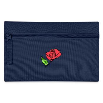 Jolie belle fleur de rose feuille roses romantique - Trousse - marine - Devant
