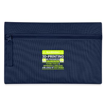 warning 3d printing in progress - Federtasche - Navy - Vorne