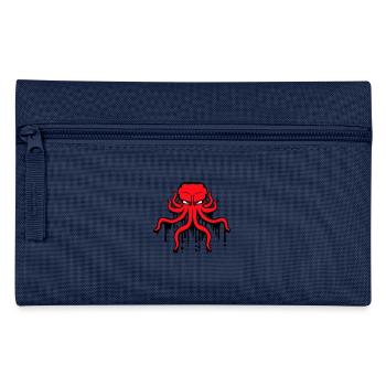 Octopus Graffiti Drop Spray Paint Squid - Pencil Case - navy - Front