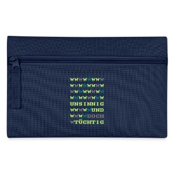nonsensical proficient gift saying butterfly - Pencil Case - navy - Front