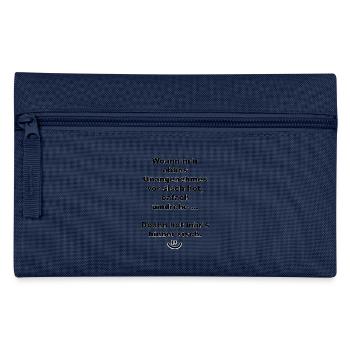 Woann mär ebbes ... - Federtasche - Navy - Vorne