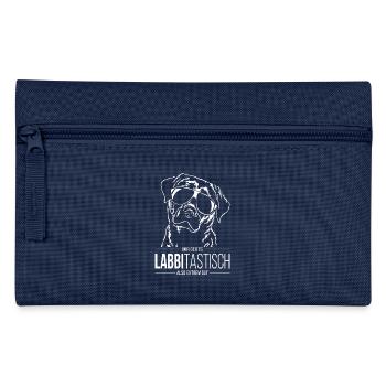 LABBITASTISCH Labrador Labbi Hunde Spruch Wilsigns - Federtasche - Navy - Vorne