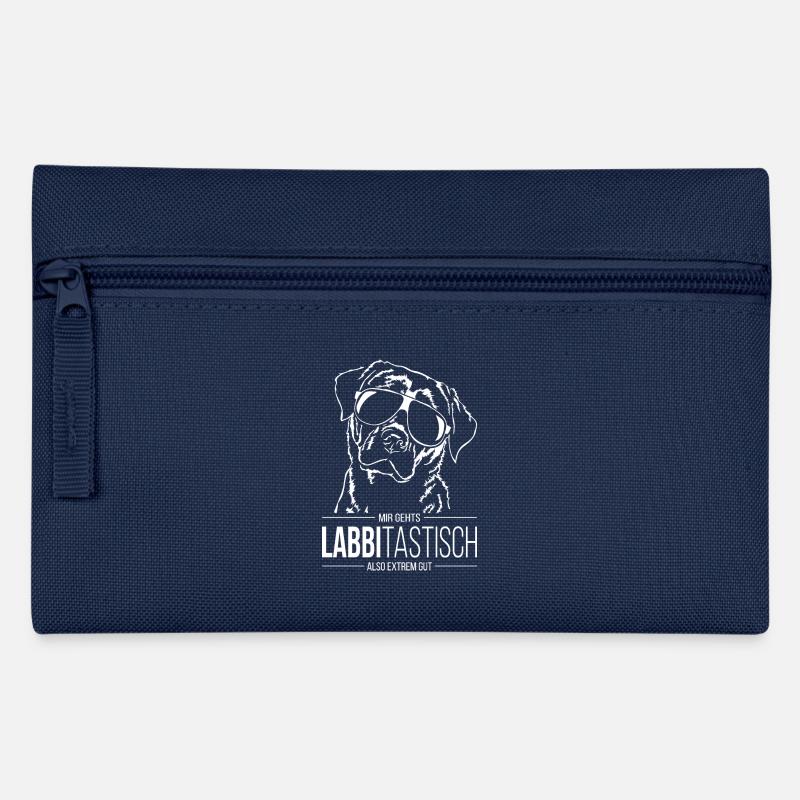 LABBITASTISCH Labrador Labbi Hunde Spruch Wilsigns - Federtasche - Navy