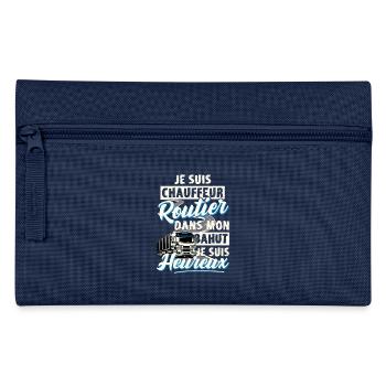 Cadeau routier humour camion chauffeur poids lourd - Trousse - marine - Devant