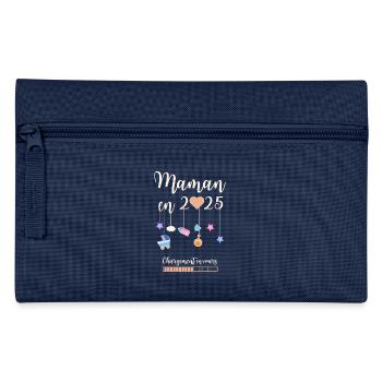Maman en 2025 annonce grossesse femme enceinte - Trousse - marine - Devant