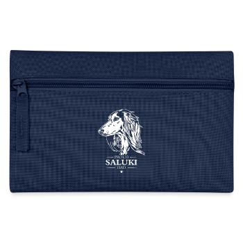Saluki Dad Dog Dogs Greyhounds Wilsigns - Pencil Case - navy - Front