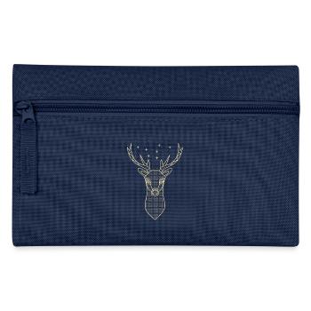 Deer Deer Antler Stars - Pencil Case - navy - Front