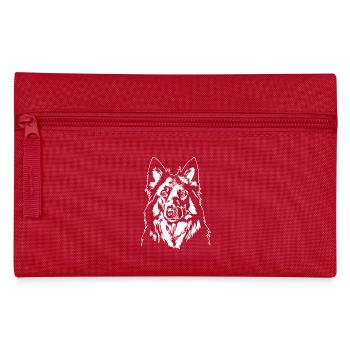 Bohemian Shepherd Portrait German Shepherd Wilsigns - Pencil Case - red - Front