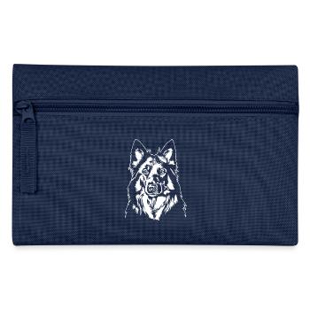 Portrait de berger de Bohême Berger allemand Wilsigns - Trousse - marine - Devant