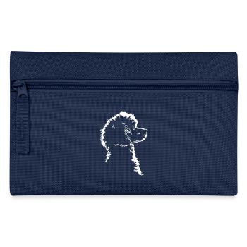 Pudel Hunde Hund Silhouette Zwergpudel Wilsigns - Federtasche - Navy - Vorne