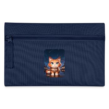 Süße Katze, die während der Apokalypse Spaß hat - Federtasche - Navy - Vorne