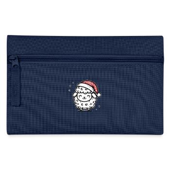 Cute Christmas Motif Sheep - Pencil Case - navy - Front