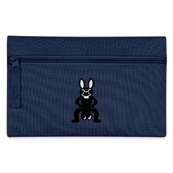 Hase mit Eiern - Federtasche - Navy - Vorne