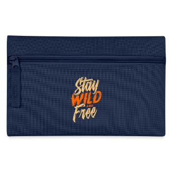 STAY WILD AND FREE - Pencil Case - navy - Front