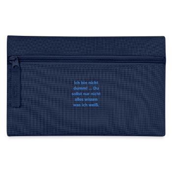 Beliebte Sprueche Ich bin nicht dumm - Federtasche - Navy - Vorne