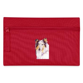 Collie Bluemerle - Federtasche - Rot - Vorne