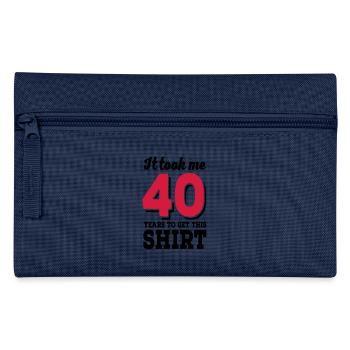 40 Geburtstag - Federtasche - Navy - Vorne