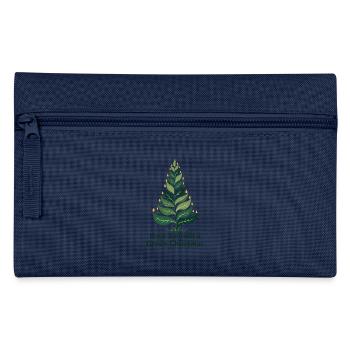 Umweltfreundlicher Grüner Weihnachtsbaum - Federtasche - Navy - Vorne