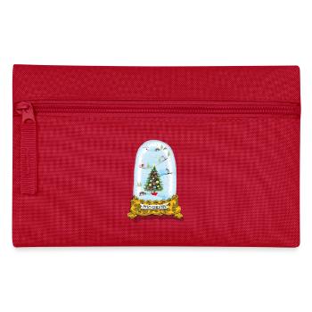 Christmas Snow Globe - Pencil Case - red - Front