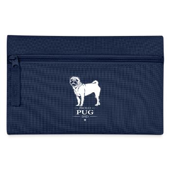 Pug Dad Dog Dog Pug Wilsigns - Pencil Case - navy - Front