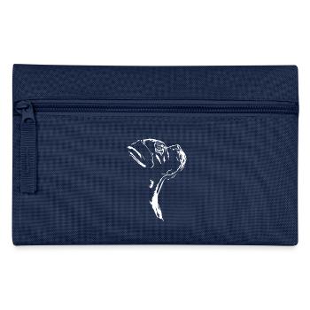 Bordeauxdogge Hunde Hund Silhouette Wilsigns - Federtasche - Navy - Vorne